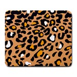 Leopard  spots brown white orange Large Mousepad Front