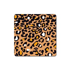 Leopard  Spots Brown White Orange Magnet (square) by ConteMonfreyShop