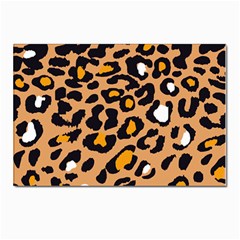 Leopard  Spots Brown White Orange Postcard 4 x 6  (pkg Of 10) by ConteMonfreyShop