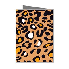 Leopard  Spots Brown White Orange Mini Greeting Cards (pkg Of 8) by ConteMonfreyShop