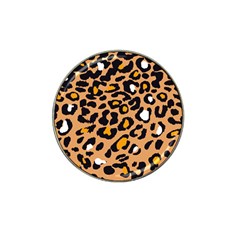 Leopard  Spots Brown White Orange Hat Clip Ball Marker by ConteMonfreyShop