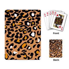 Leopard  Spots Brown White Orange Playing Cards Single Design (rectangle) by ConteMonfreyShop