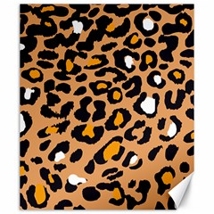 Leopard  Spots Brown White Orange Canvas 20  X 24  by ConteMonfreyShop