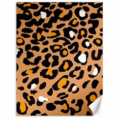 Leopard  Spots Brown White Orange Canvas 36  X 48  by ConteMonfreyShop