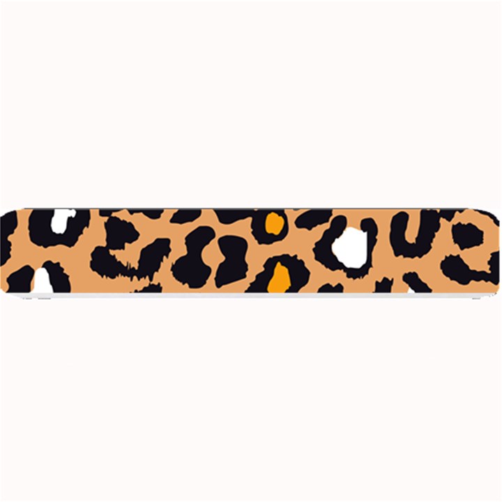 Leopard  spots brown white orange Small Bar Mat