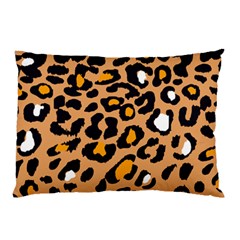 Leopard  Spots Brown White Orange Pillow Case (two Sides) by ConteMonfreyShop