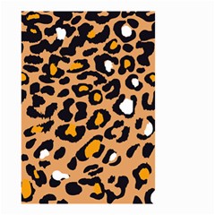 Leopard  Spots Brown White Orange Small Garden Flag (two Sides) by ConteMonfreyShop