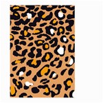 Leopard  spots brown white orange Large Garden Flag (Two Sides) Front