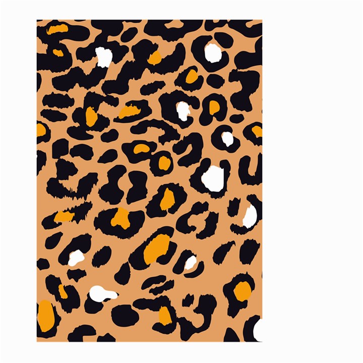 Leopard  spots brown white orange Large Garden Flag (Two Sides)