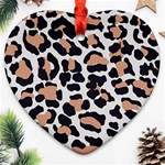 Leopard Print  Ornament (Heart) Front