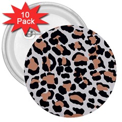 Leopard Print  3  Button (10 Pack) by ConteMonfreyShop