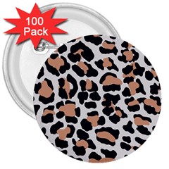 Leopard Print  3  Button (100 Pack) by ConteMonfreyShop