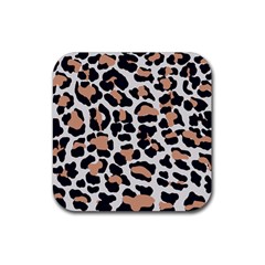 Leopard Print  Rubber Coaster (square) by ConteMonfreyShop