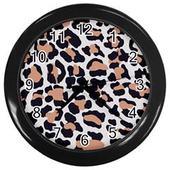 Leopard Print  Wall Clock (black) by ConteMonfreyShop