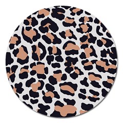 Leopard Print  Magnet 5  (round) by ConteMonfreyShop