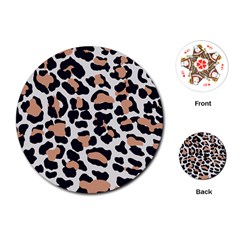 Leopard Print  Playing Cards Single Design (round) by ConteMonfreyShop