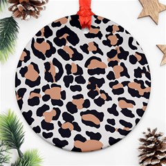 Leopard Print  Round Ornament (two Sides)