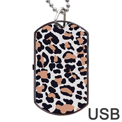 Leopard Print  Dog Tag Usb Flash (one Side) by ConteMonfreyShop