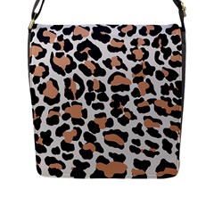 Leopard Print  Flap Closure Messenger Bag (l) by ConteMonfreyShop