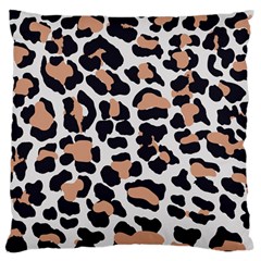 Leopard Print  Large Flano Cushion Case (one Side) by ConteMonfreyShop