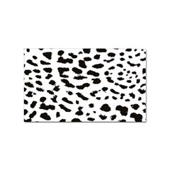 Leopard Print Jaguar Dots Black And White Sticker (rectangular) by ConteMonfreyShop