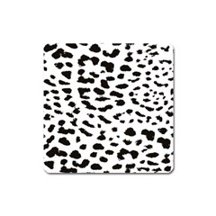 Leopard Print Jaguar Dots Black And White Magnet (square) by ConteMonfreyShop