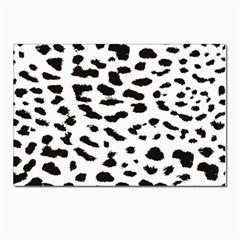 Leopard Print Jaguar Dots Black And White Postcard 4 x 6  (pkg Of 10) by ConteMonfreyShop