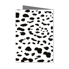 Leopard Print Jaguar Dots Black And White Mini Greeting Cards (pkg Of 8) by ConteMonfreyShop