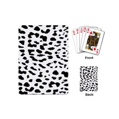 Leopard Print Jaguar Dots Black And White Playing Cards Single Design (mini)