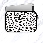 Leopard Print Jaguar Dots Black And White Apple iPad Mini Zipper Case Front