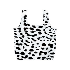 Leopard Print Jaguar Dots Black And White Full Print Recycle Bag (s) by ConteMonfreyShop