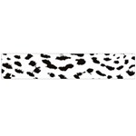 Leopard Print Jaguar Dots Black And White Large Flano Scarf  Front