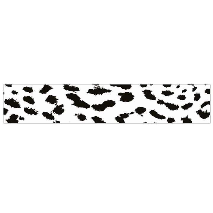 Leopard Print Jaguar Dots Black And White Large Flano Scarf 