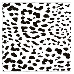 Leopard Print Jaguar Dots Black And White Square Satin Scarf (36  X 36 ) by ConteMonfreyShop