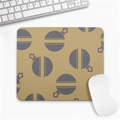 Gray Stripe Ornaments Brown Large Mousepads by TetiBright