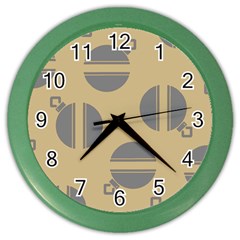 Gray Stripe Ornaments Brown Color Wall Clock