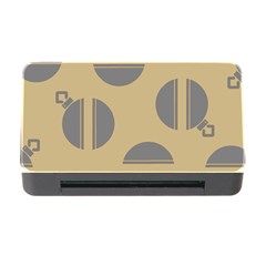 Gray Stripe Ornaments Brown Memory Card Reader With Cf