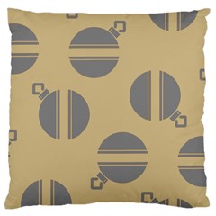 Gray Stripe Ornaments Brown Large Cushion Case (two Sides) by TetiBright