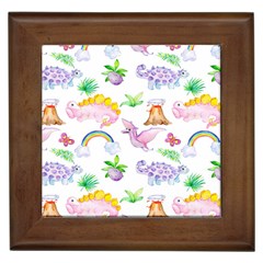 Dinosaurs Are Our Friends  Framed Tile by ConteMonfreyShop