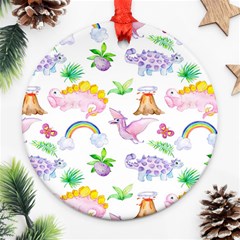 Dinosaurs Are Our Friends  Ornament (round) by ConteMonfreyShop