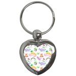 Dinosaurs Are Our Friends  Key Chain (Heart) Front