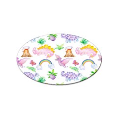 Dinosaurs Are Our Friends  Sticker Oval (10 Pack) by ConteMonfreyShop