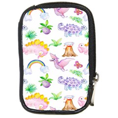 Dinosaurs Are Our Friends  Compact Camera Leather Case by ConteMonfreyShop