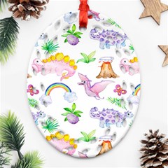 Dinosaurs Are Our Friends  Oval Filigree Ornament (two Sides)