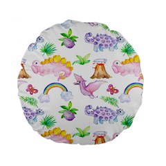 Dinosaurs Are Our Friends  Standard 15  Premium Round Cushion  by ConteMonfreyShop