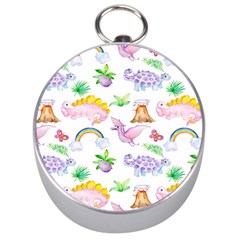 Dinosaurs Are Our Friends  Silver Compass by ConteMonfreyShop