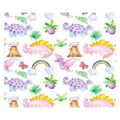 Dinosaurs Are Our Friends  Double Sided Flano Blanket (small) by ConteMonfreyShop