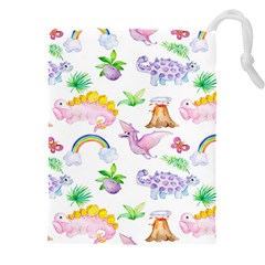 Dinosaurs Are Our Friends  Drawstring Pouch (4xl) by ConteMonfreyShop