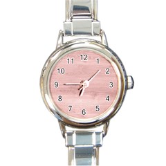 Pink Wood Round Italian Charm Watch by ConteMonfreyShop