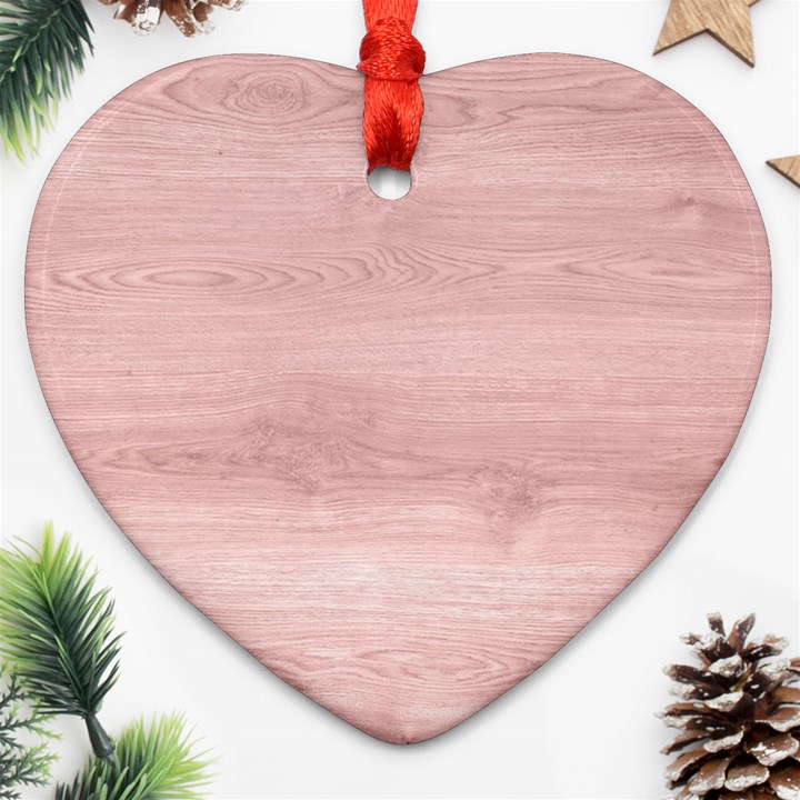 Pink Wood Ornament (Heart)